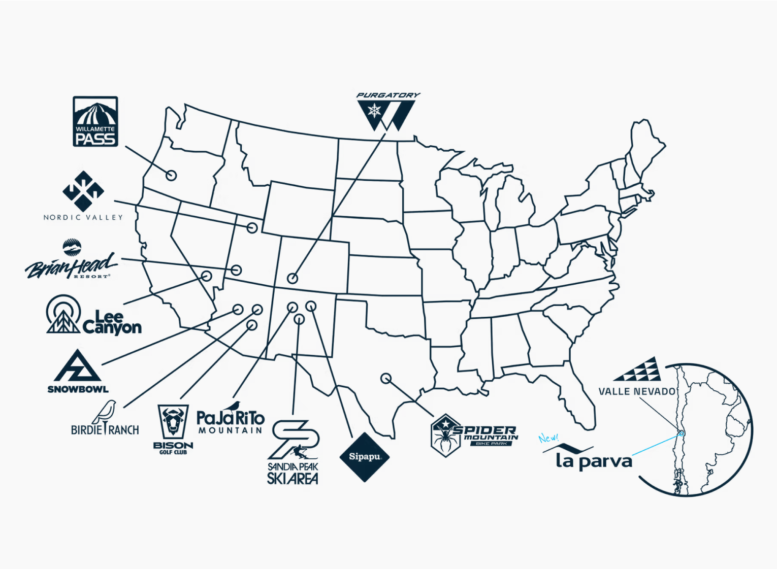 Power Pass Resorts Map